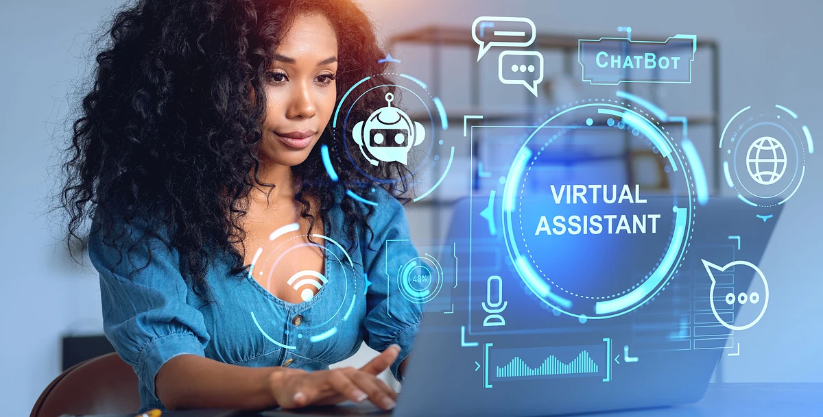 A graphic for AI Virtual Assistant